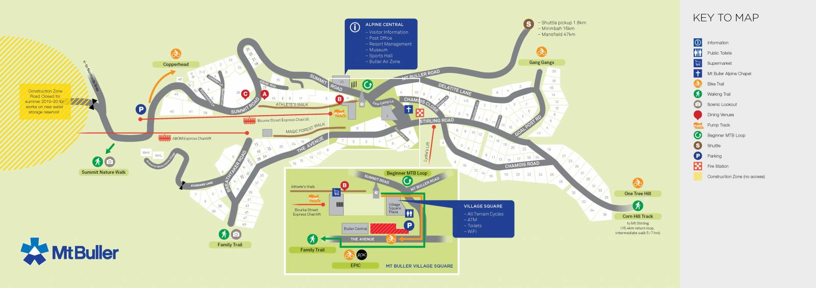 mt buller accommodation map Mt Buller Resort Maps mt buller accommodation map